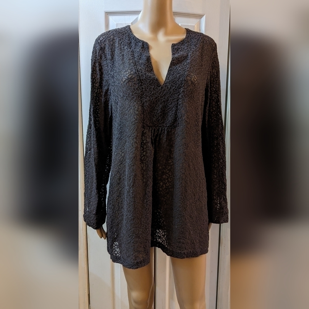 Pre-owned Liz Claiborne brown long sleeve extra large shirt, TD